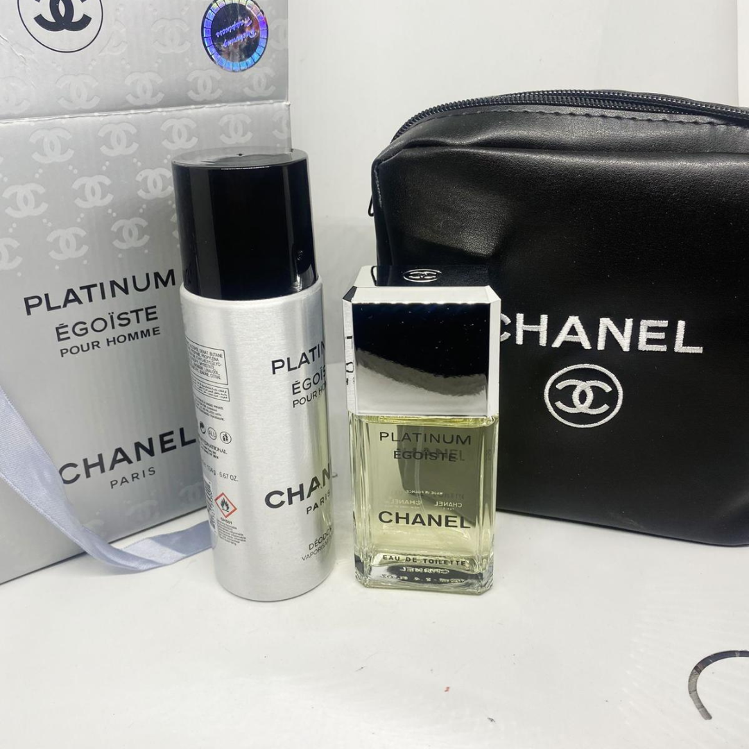 Platinum Égoïste di Chanel Set Regalo – Profumo + Deodorante + Pochette - AntheaProfumi