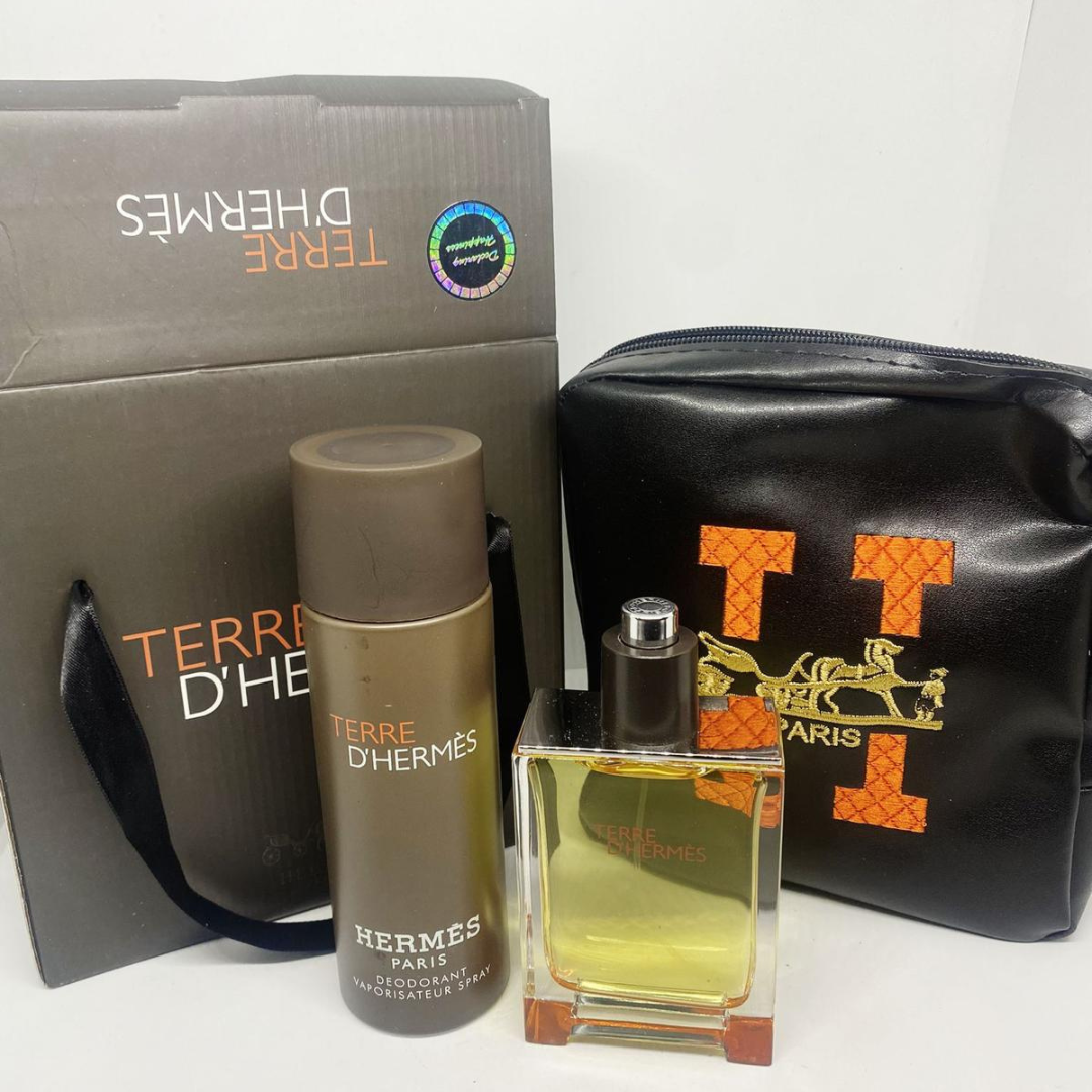 Terre d’Hermès Set Regalo – Profumo + Deodorante + Pochette - Narah profumi